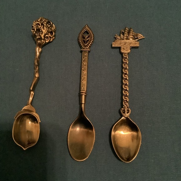 Other - Vintage Brass Decorative Spoons Set